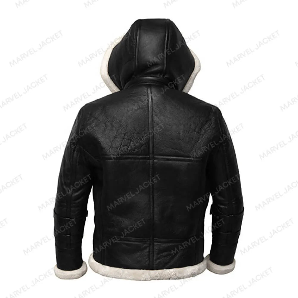 B3 Aviator Pilot Fur Shearling Hoodie Jacket