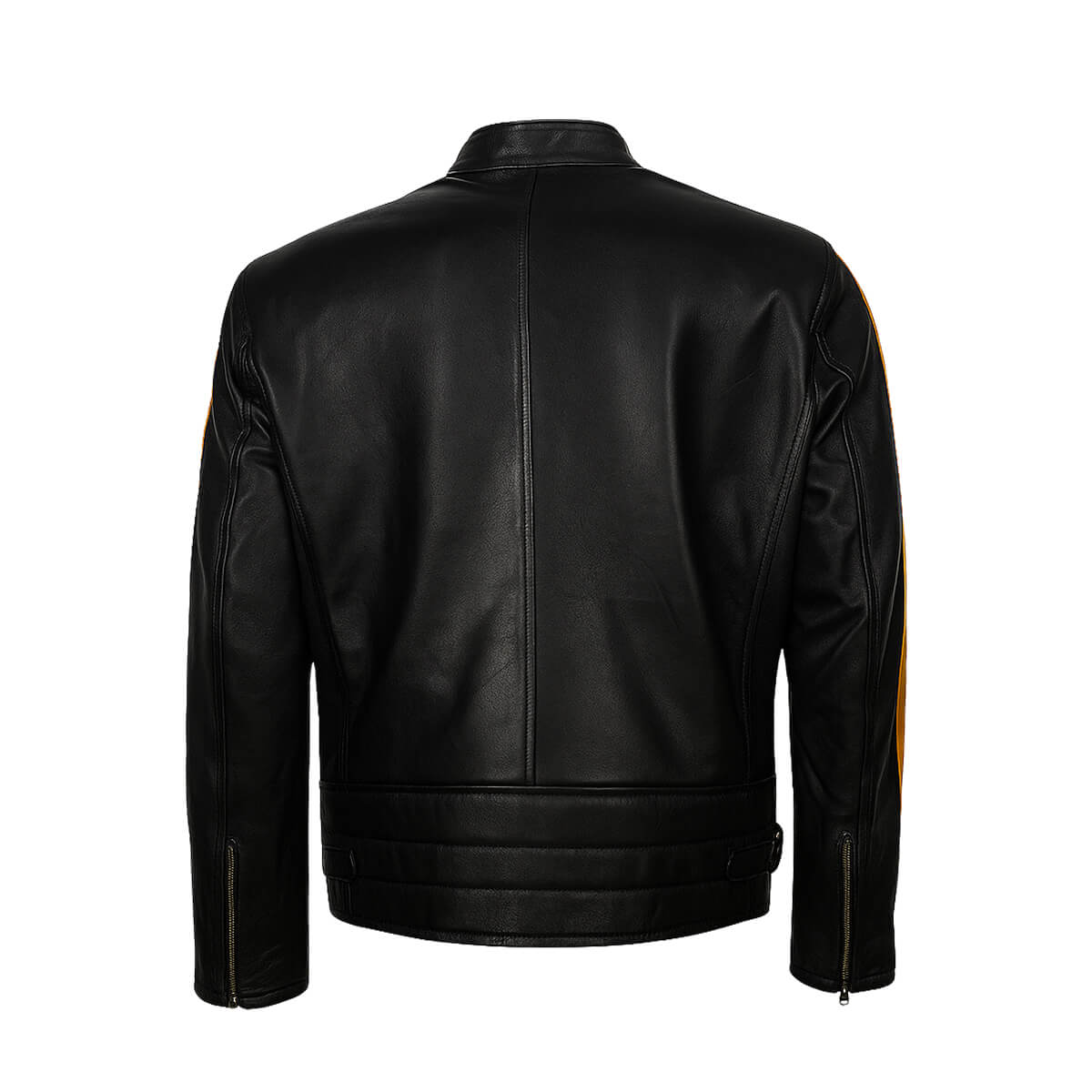 Cafe Racer Yellow Star Leather Jacket