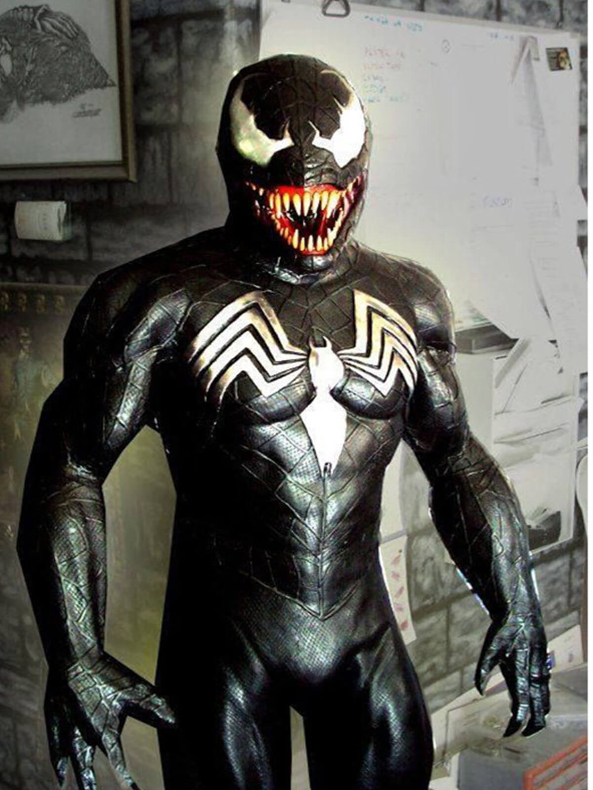 Spiderman Eddie Brock Venom Leather Jacket