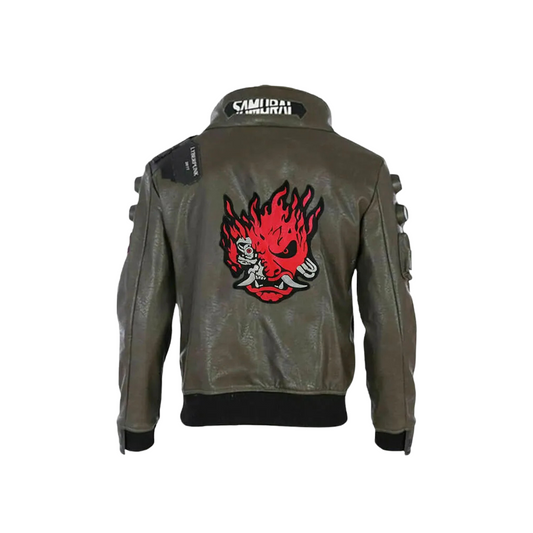 Cyberpunk 2077 Samurai Jacket - Iconic Leather Jacket For Fans