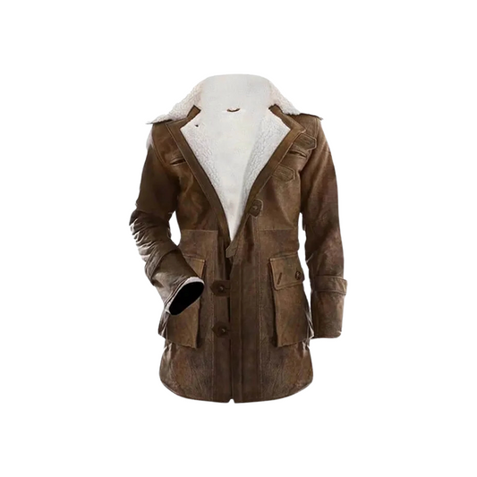 Bane Shearling Coat - Dark Knight Rises Iconic Outerwear For Men