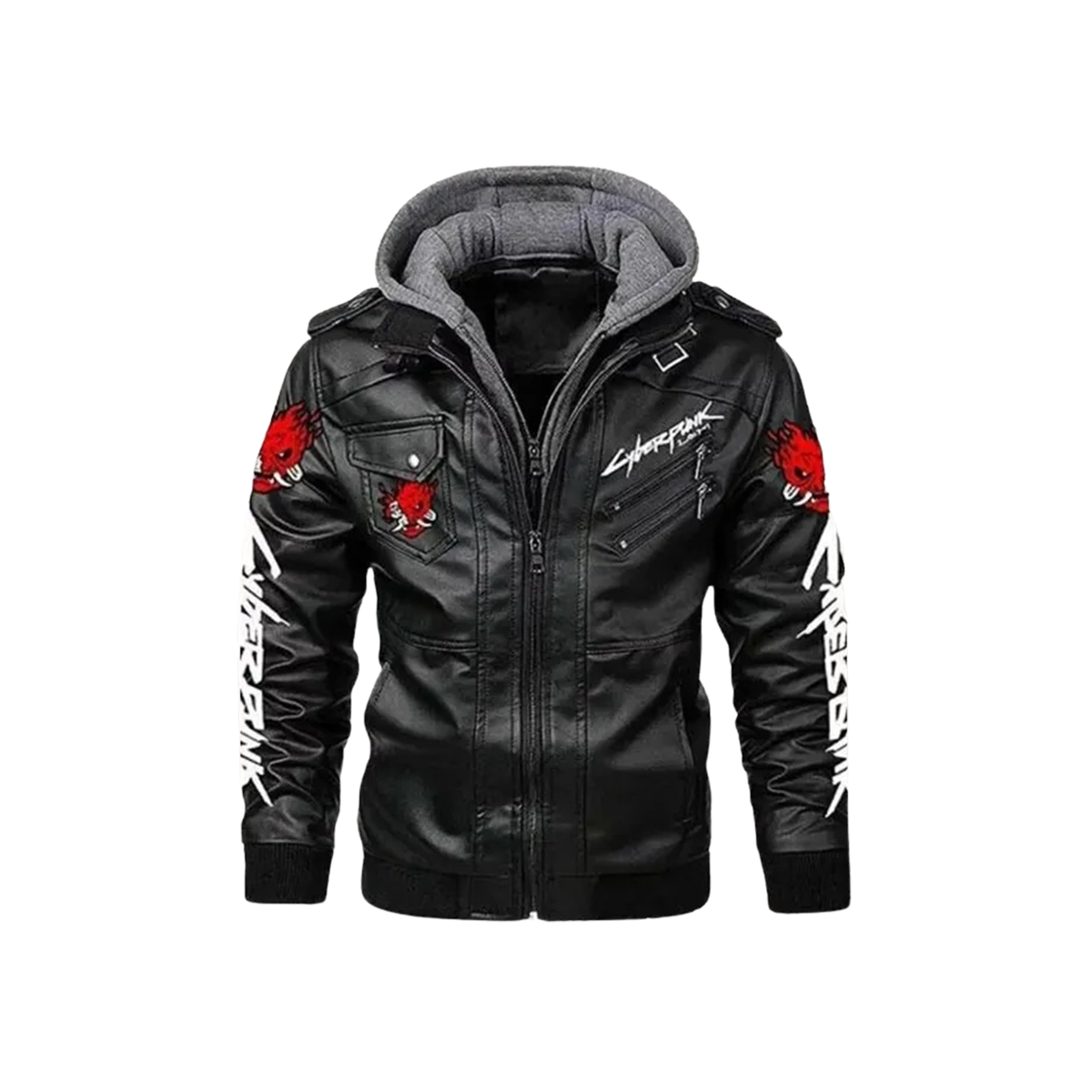 Cyberpunk Leather Jacket | Stylish Hooded Jacket For Unique Outfits