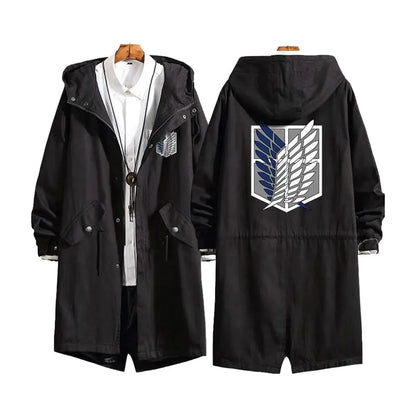 Eren Levi Black Hooded Coat
