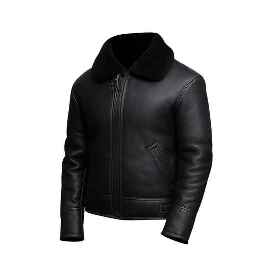 B3 Aviator Black Sheepskin Jacket