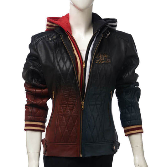 Harley Quinn Daddys Lil Monster Quilted Leather Jacket
