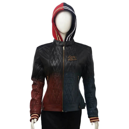 Harley Quinn Daddys Lil Monster Quilted Leather Jacket
