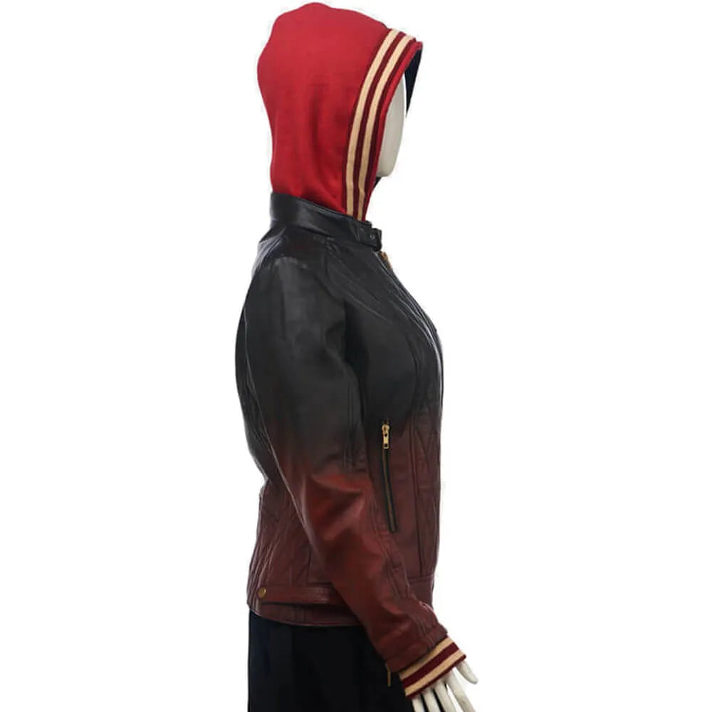 Harley Quinn Daddys Lil Monster Quilted Leather Jacket