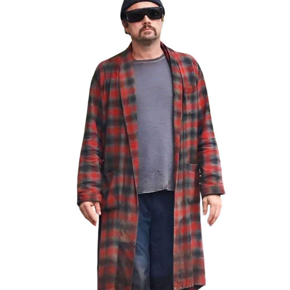 One Battle After Another Leonardo DiCaprio Plaid Coat