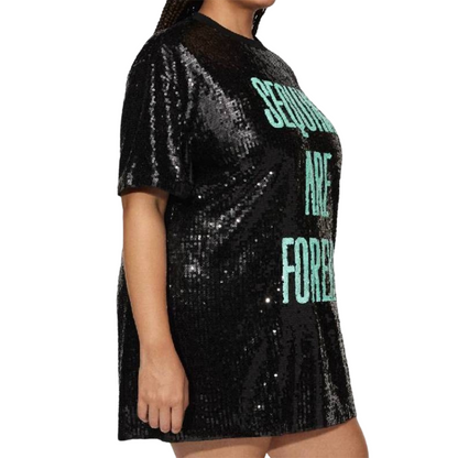 Sequins Are Forever T-Shirt Dress