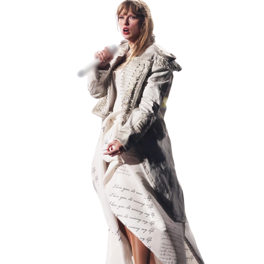 Paris Eras Tour Taylor Swift White Coat