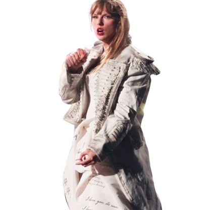 Paris Eras Tour Taylor Swift White Coat