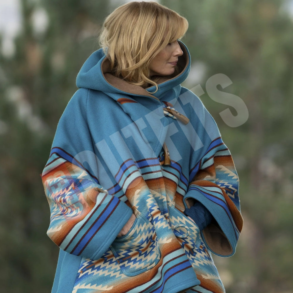 Yellowstone Beth Dutton Blue Poncho