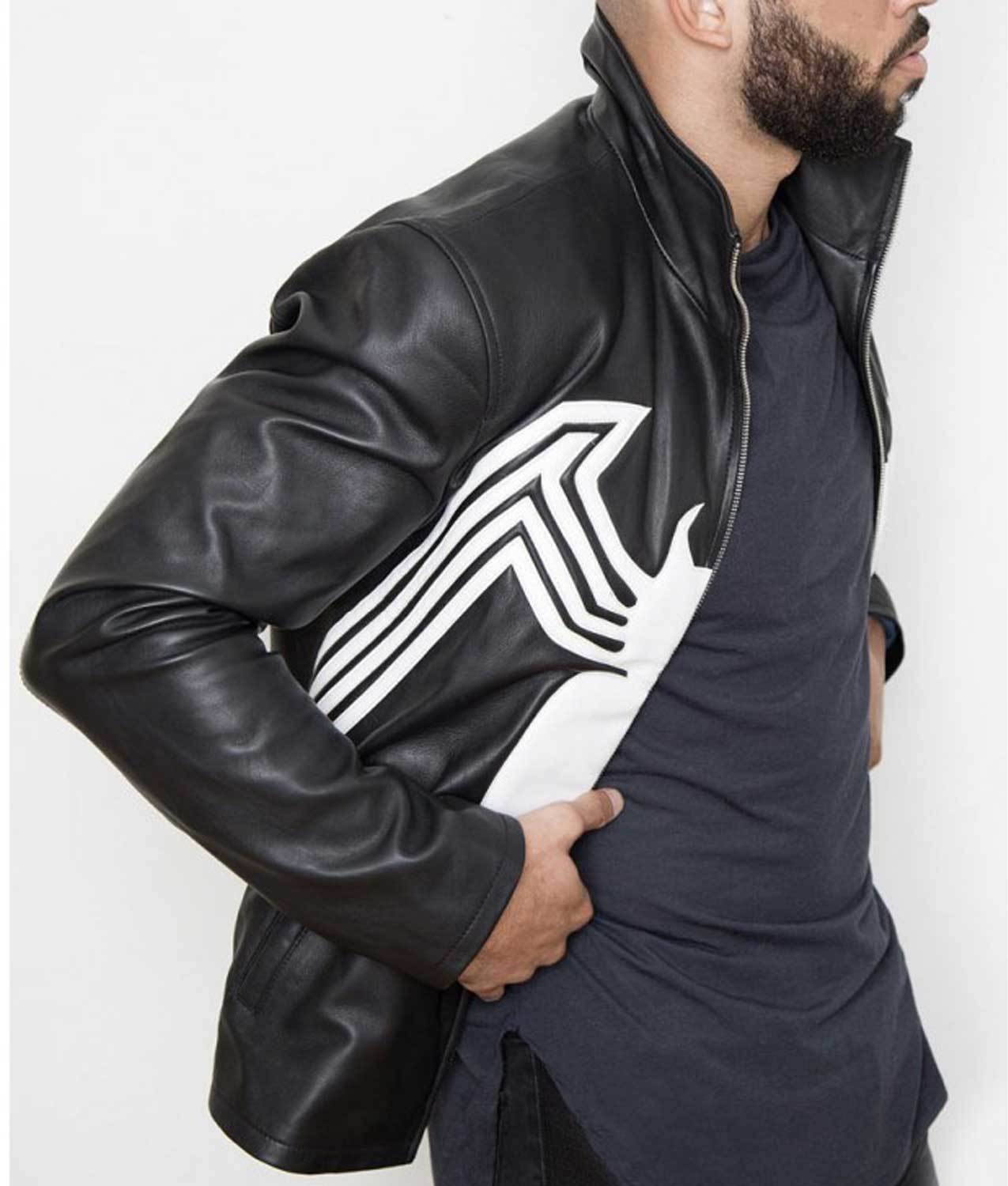 Spiderman Eddie Brock Venom Leather Jacket