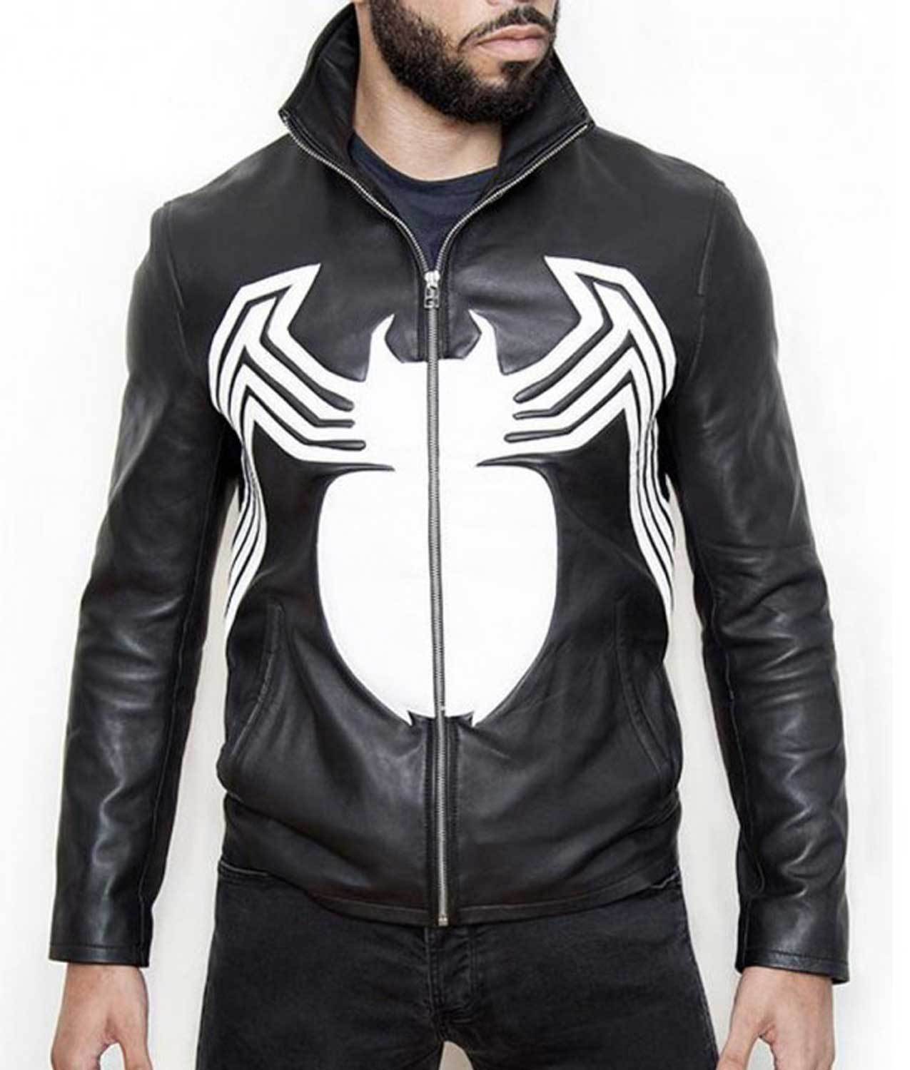 Spiderman Eddie Brock Venom Leather Jacket