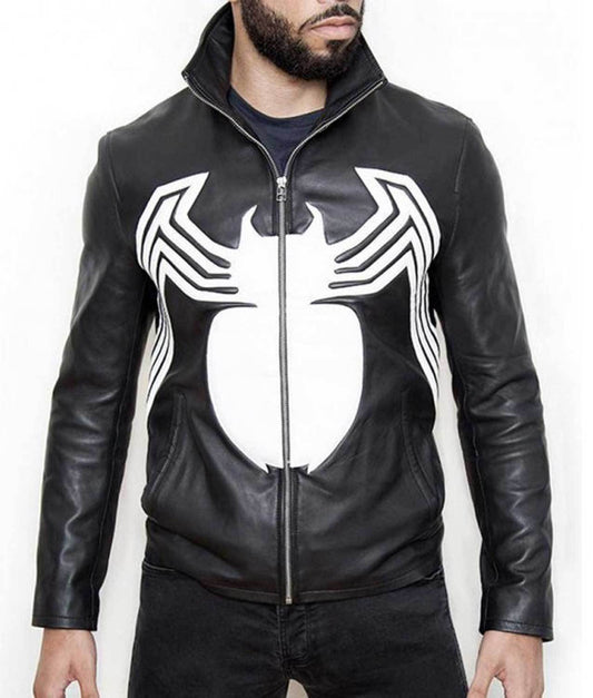 Spiderman Eddie Brock Venom Leather Jacket